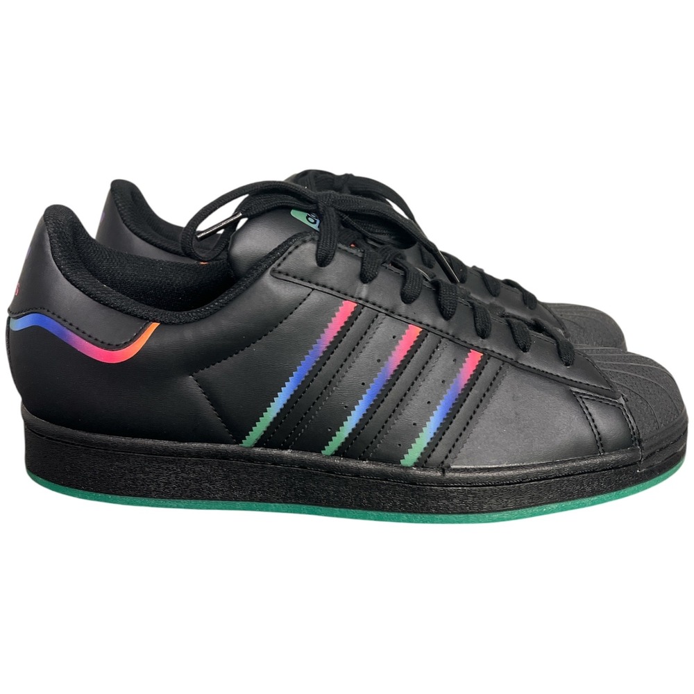 Adidas Superstar Black Rainbow Mens Size 12 Shoes GW1627 Low Top Sneakers